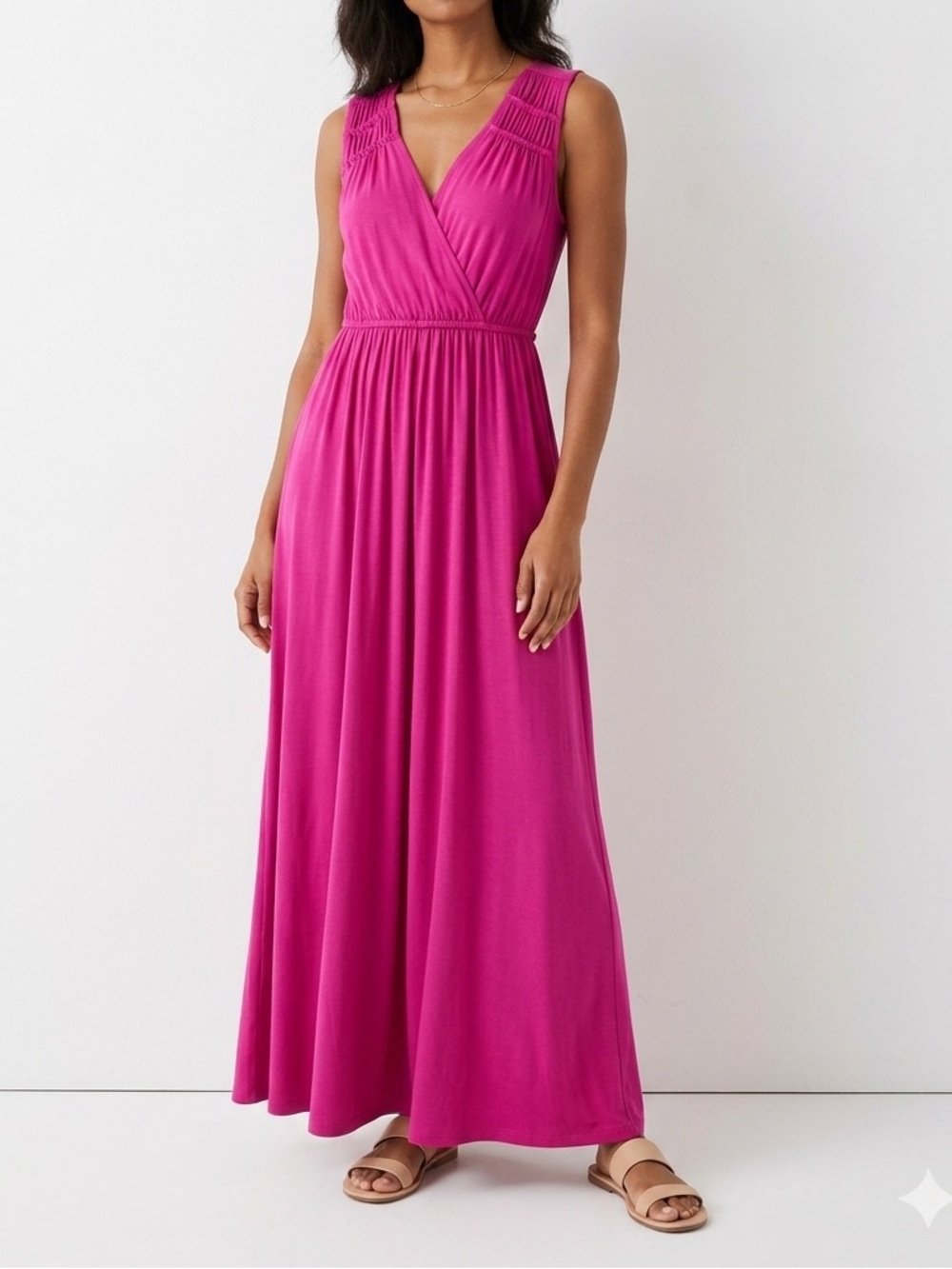 Coldwater Creek Vibrant Fuchsia Sleeveless Dress